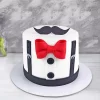 Suit And Mustache Theme Fondant Cake 1 Suit Mustache Theme Fondant Cake From Lallantop Cake Shop Noida And East Delhi From Lallamtop Cake Shop