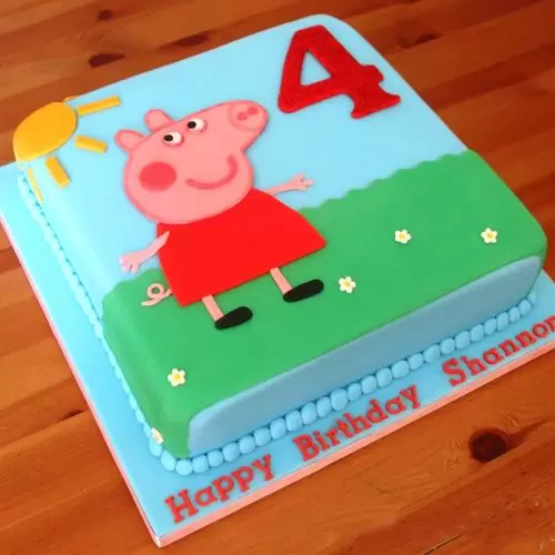 Toothsome Peppa Pig Fondant Cake 3 Toothsome Peppa Pig Fondant Cake