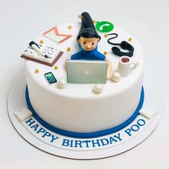 Workaholic Boy Birthday Cake