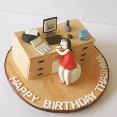 Workaholic Girl Cake