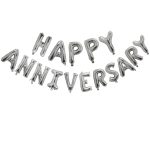 Happy Anniversary Silver Foil Balloon