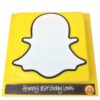 Snap Chat Logo Fondant Cake 1 Snap Chat Logo Fondant Cake From Lallamtop Cake Shop