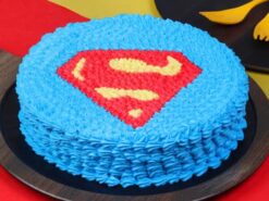 Superman Logo Cream Cake from LallanTop Cake Shop