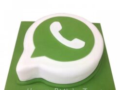 WhatsApp Logo Fondant Cake by LallanTop Cake Shop - LallanTop Cake Shop