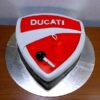 Ducati Bike Logo Fondant Cake 1 Ducati Bike Logo Fondant Cake From Lallamtop Cake Shop