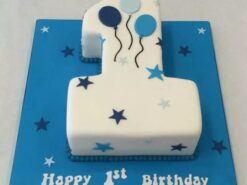 1st Birthday Number Fondant Cake