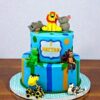 2 layer jungle theme cake 2 From LallamTop Cake Shop