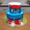 2 Tier Blue Baby Shower Fondant Cake 2 2 tier blue baby shower fondant cake 2 From LallamTop Cake Shop