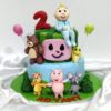 2 tier cocomelon cartoon fondant cake 1 From LallamTop Cake Shop