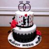 2 Tier Engagement Fondant Cake 2 2 tier engagement fondant cake 2 From LallamTop Cake Shop