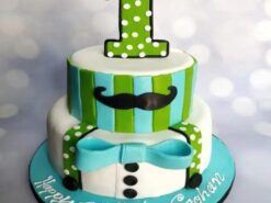 2 Tier First Birthday Cake from LallanTop Cake Shop - Delivery in East Delhi, South-East Delhi, Ghaziabad, and Noida