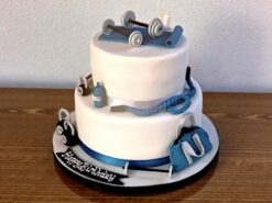 2 Tier Gym Fondant Cake