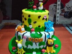 2 Tier Jungle Safari Cake