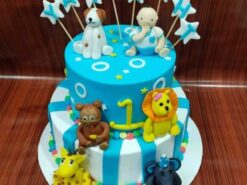 2 Tier Jungle Safari Celebration Cake 7 2 Tier Jungle Safari Celebration Cake - Image 3
