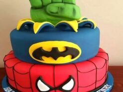 2 Tier Marvel Avengers Fondant Cake