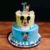 2 Tier Mickey Mouse Joy Cake 2 2-Tier Mickey Mouse Joy Cake with Designer Cream and Mickey Mouse Decor