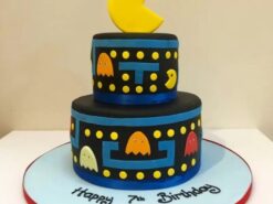 2 Tier Pac Man Birthday Cake