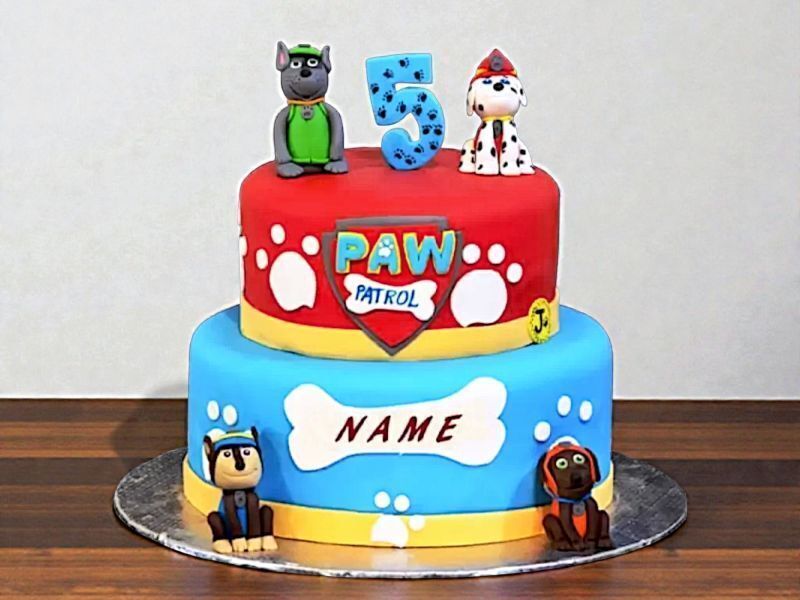 2 Tier Paw Patrol Designer Cake 3 2 Tier Paw Patrol Designer Cake
