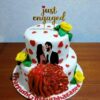 2 Tier Romantic Engagement Cake 1 2 tier romantic engagement cake 2 From LallamTop Cake Shop