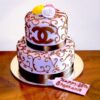 2 Tier Special Chanel Fondant Cake 2 2 tier special chanel fondant cake 2 From LallamTop Cake Shop