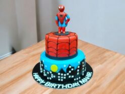 2-tier-spiderman-fondant-cake