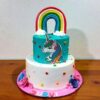 2 Tier Unicorn Rainbow Cake 2 2 tier unicorn rainbow cake 3 6ab1b26c88c44 From LallamTop Cake Shop