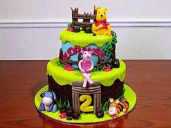 2 Tier Winnie The Pooh Fondant Cake