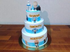 3 Tier Boss Baby Cream Cake