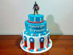 3 Tier Captain America Theme Cake