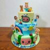 3 Tier Cocomelon Theme Cake 1 3 tier cocomelon theme cake 2 6ab1b2314534d From LallamTop Cake Shop