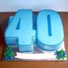 40 Number Blue Fondant Cake 2 40 number blue fondant cake 2 From LallamTop Cake Shop