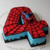 4th birthday spiderman fondant cake 1 From LallamTop Cake Shop