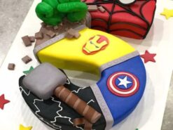 5 Number Avengers Customized Cake
