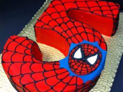 5 Number Spiderman Theme Cake