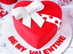 Valentine Heart Gift Fondant Cake from LallanTop Cake Shop - Delivery in East Delhi, South-East Delhi, Ghaziabad, and Noida