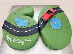 60th Birthday Driving Fondant Cake