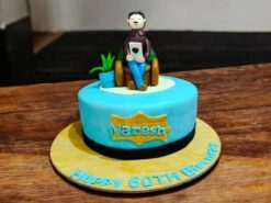 60th Birthday Fondant Cake