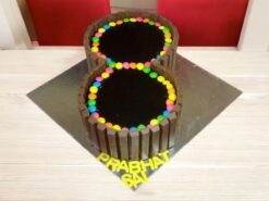 8 Number Shape Chocolate Kit Kat Cake