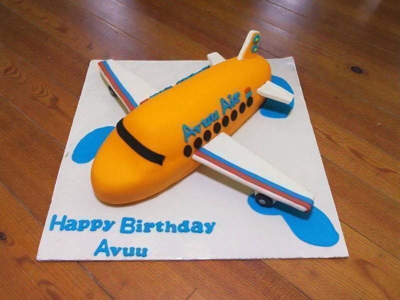 Airplane Designer Fondant Cake 3 Airplane Designer Fondant Cake