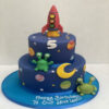 aliens and rocket space cake 1 From LallamTop Cake Shop