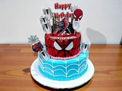 Amazing Double-Decker Spidey Cake