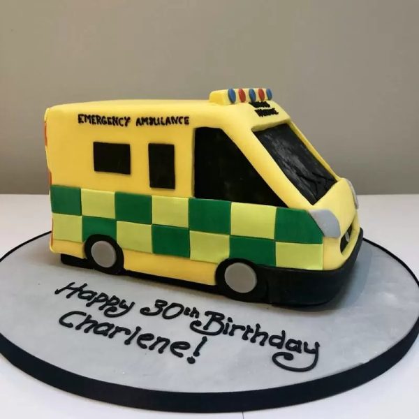 Ambulance Fondant Cake 3 Ambulance Fondant Cake