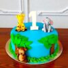 Animal Theme Blue Fondant Cake 1 animal theme blue fondant cake 3 6ab1b2ea64397 From LallamTop Cake Shop