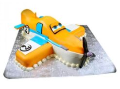 Animated Airplane Fondant Cake