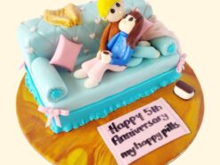 Anniversary Love Couch Theme Cake