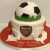 Arsenal Football Tiered Cake 1 arsenal football tiered cake 1 From LallamTop Cake Shop