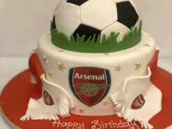 Arsenal Football Tiered Cake