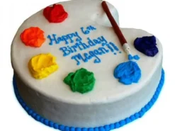 Artist Paint Brush Theme Fondant Cake