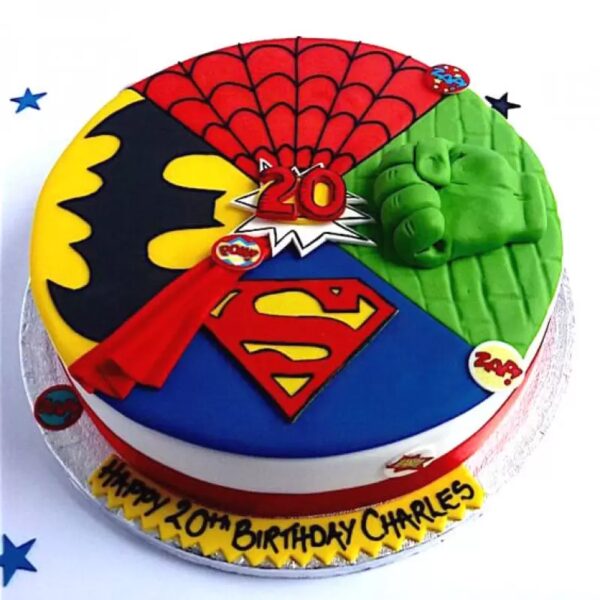 Avengers Designer Fondant Cake 3 Avengers Designer Fondant Cake