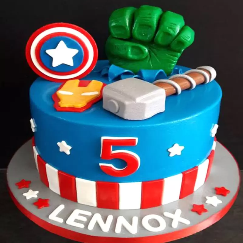Avengers Fondant Cake 3 Avengers Fondant Cake